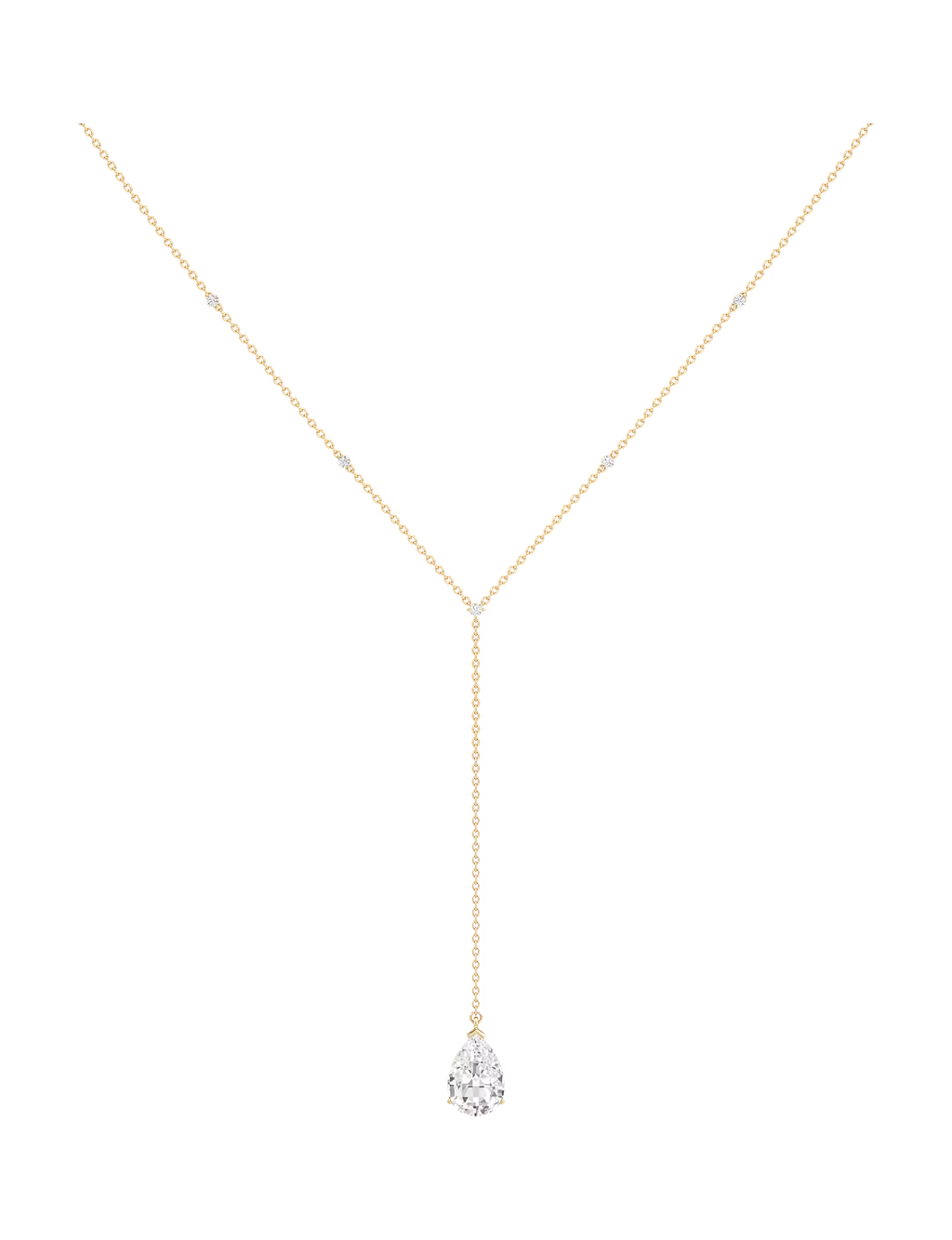 Tear Lariat Necklace